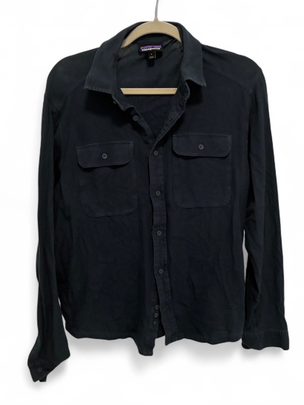 Patagonia Black Long-Sleeve Button-Down Shirt
